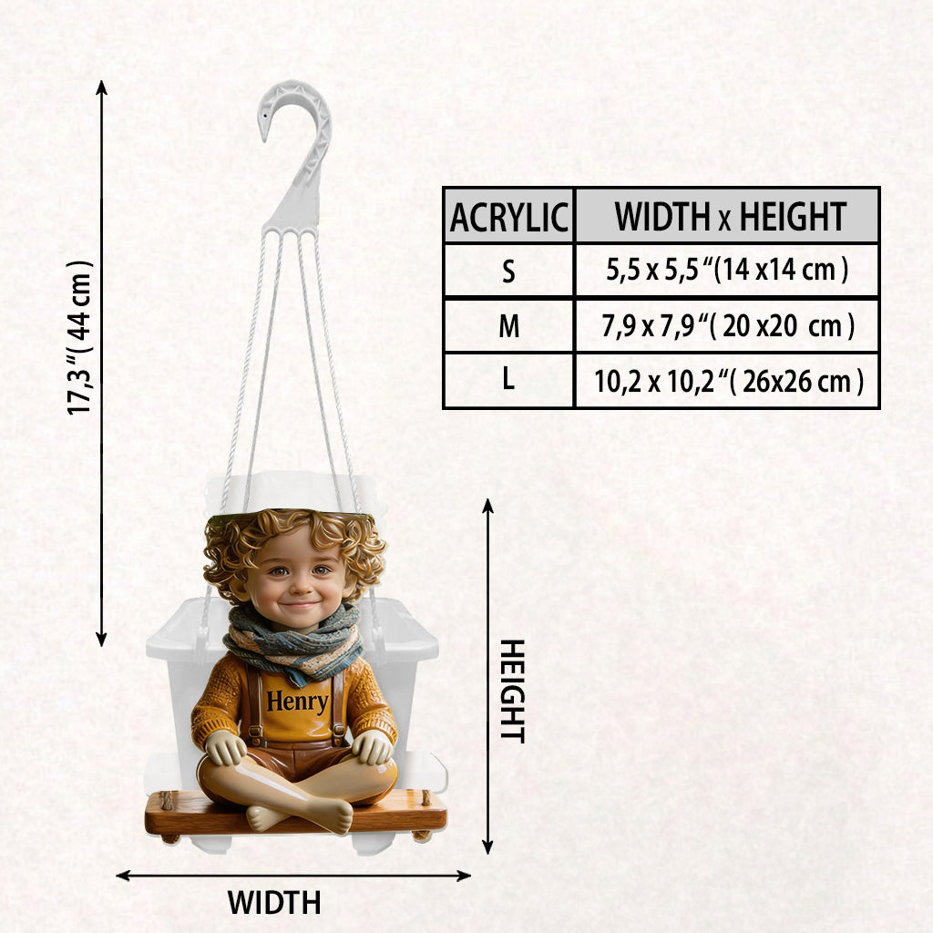 Little Bloom Swing - Personalisierter hängender Blumentopf für Kinder