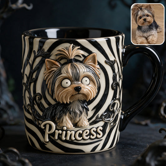 Mug Accent 3D Personnalisé pour Halloween - Chien Mignon