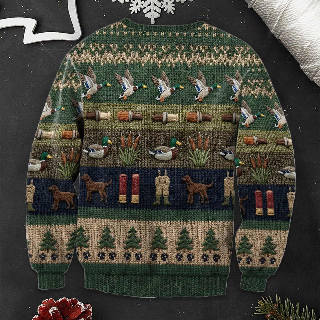 Duck Hunting Season - Personalized Hunting Ugly Sweater