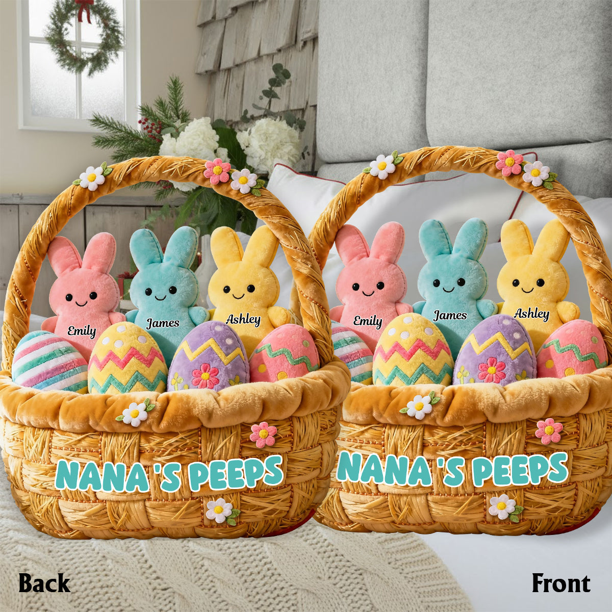 Omas Geschenk für Mama und Oma – Personalisiertes Oma-Kissen aus Kunstfell