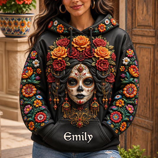 Tag der Toten - Personalisierte Latina Frauen All Over Shirt