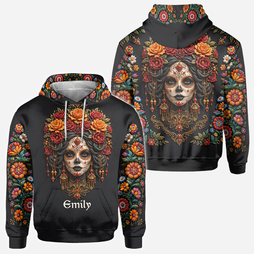 Day Of The Death - Personalized Latina Women All Over Shirt