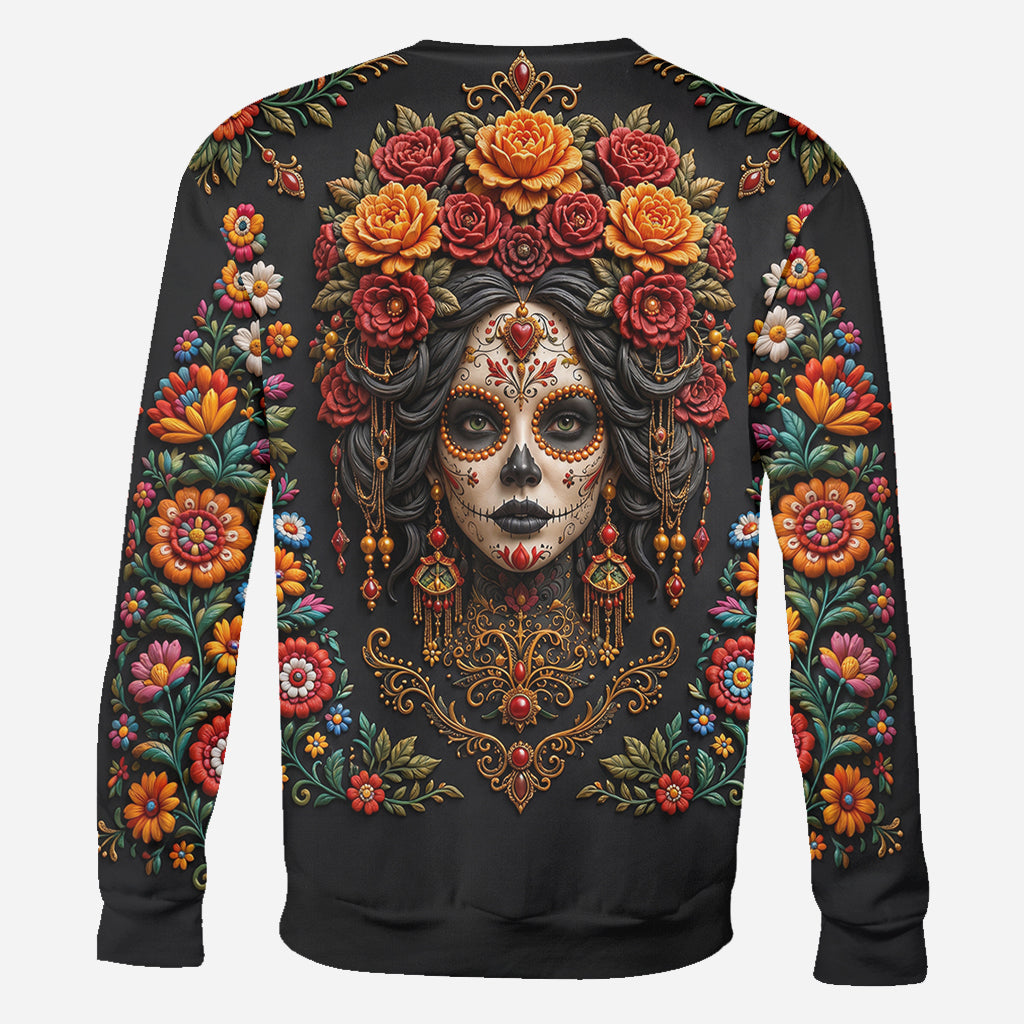 Day Of The Death - Personalized Latina Women All Over Shirt