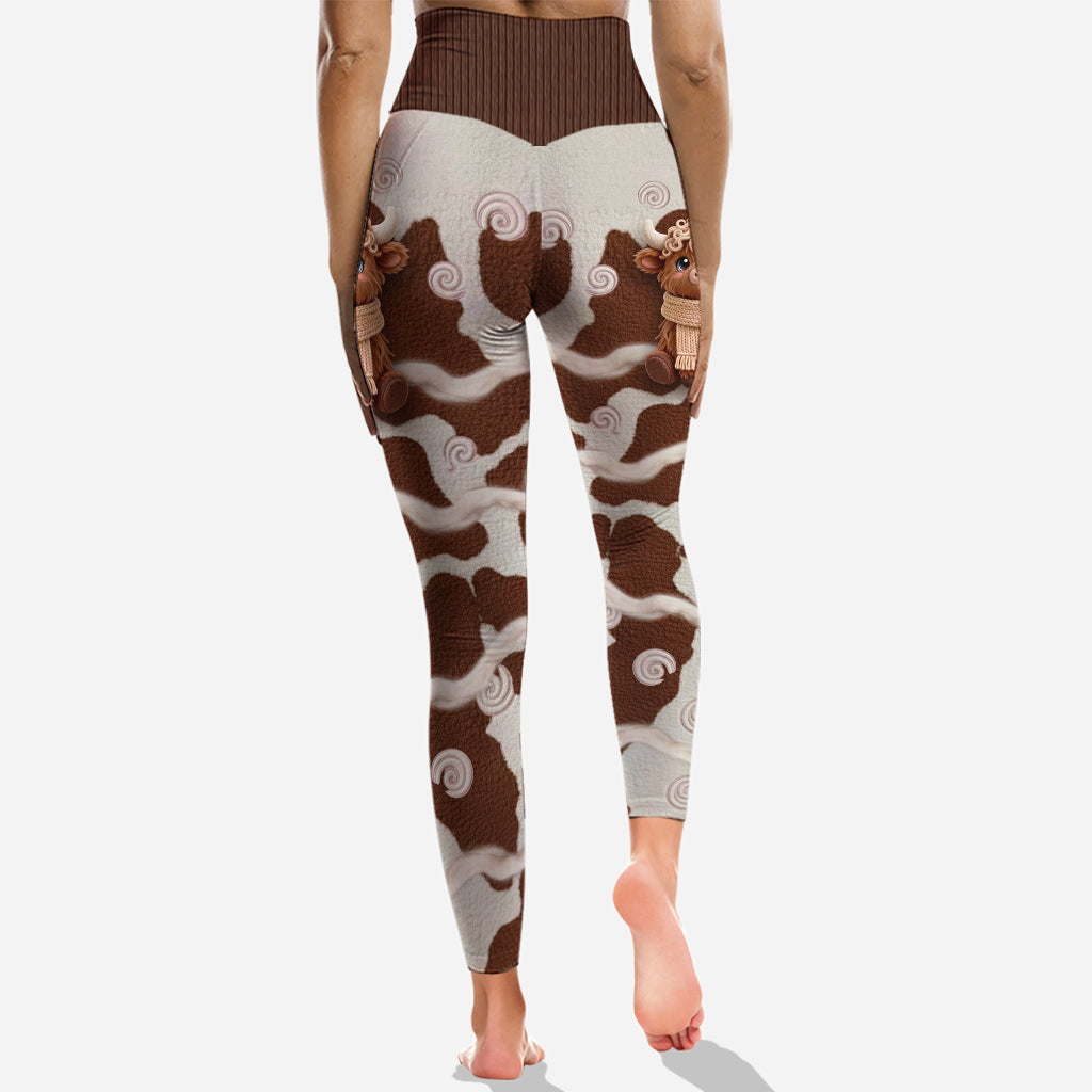 Cute Highland Cow - Personalized Highland Cow Hoodie and Leggings