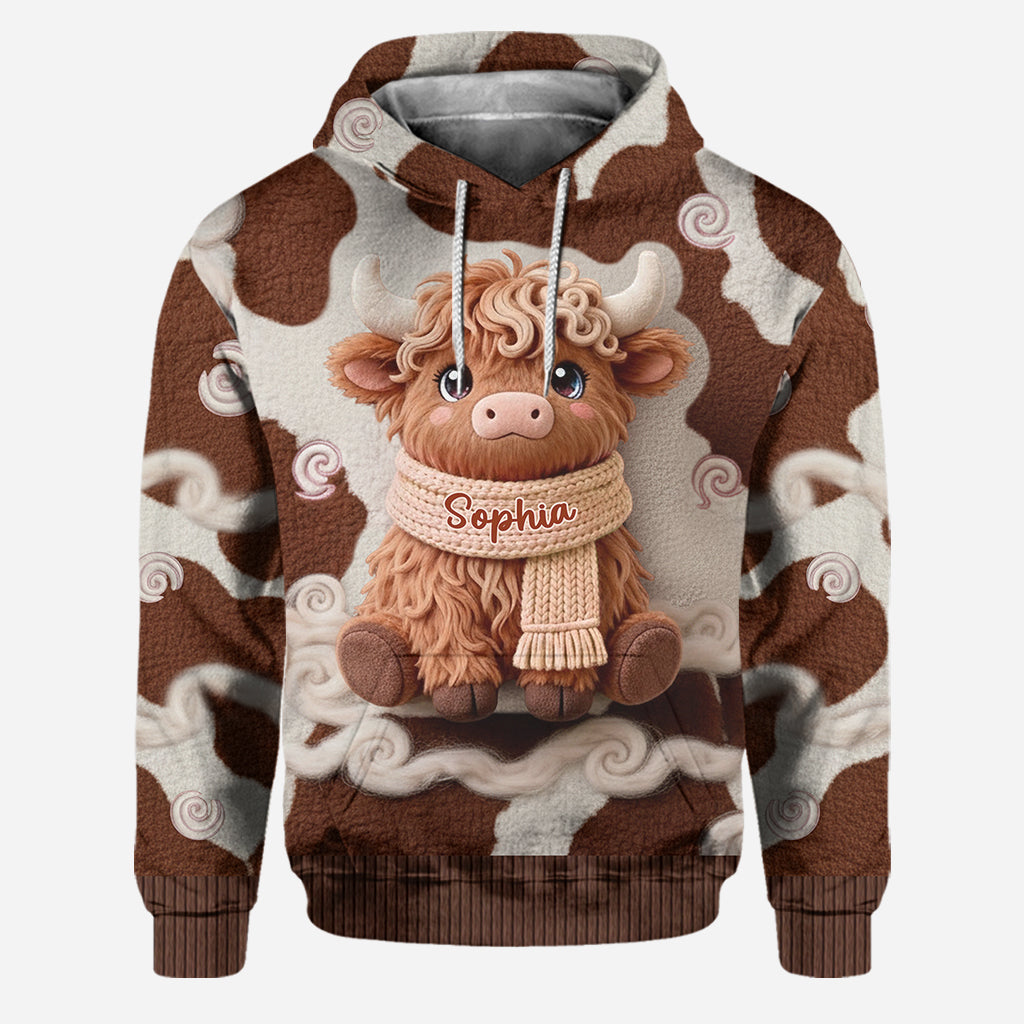 Cute Highland Cow - Personalized Highland Cow Hoodie and Leggings