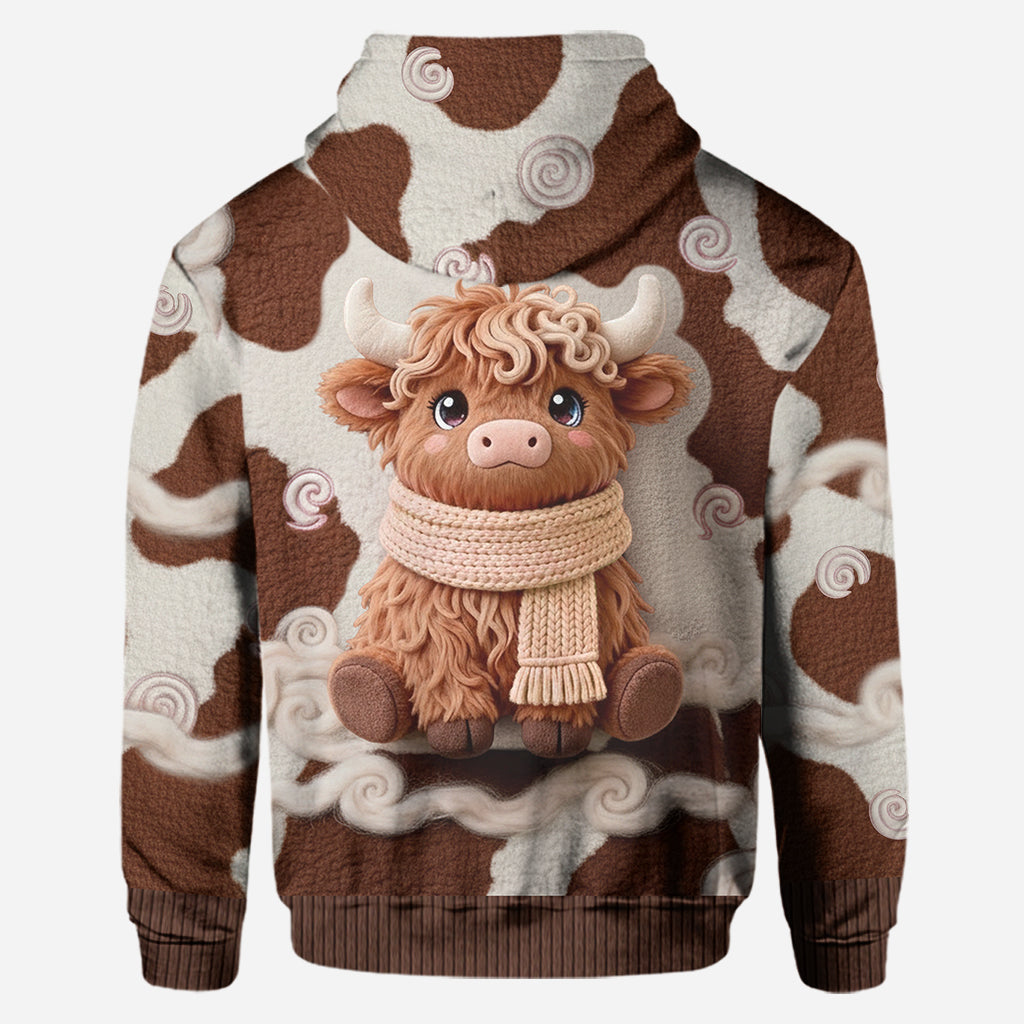 Cute Highland Cow - Personalized Highland Cow Hoodie and Leggings