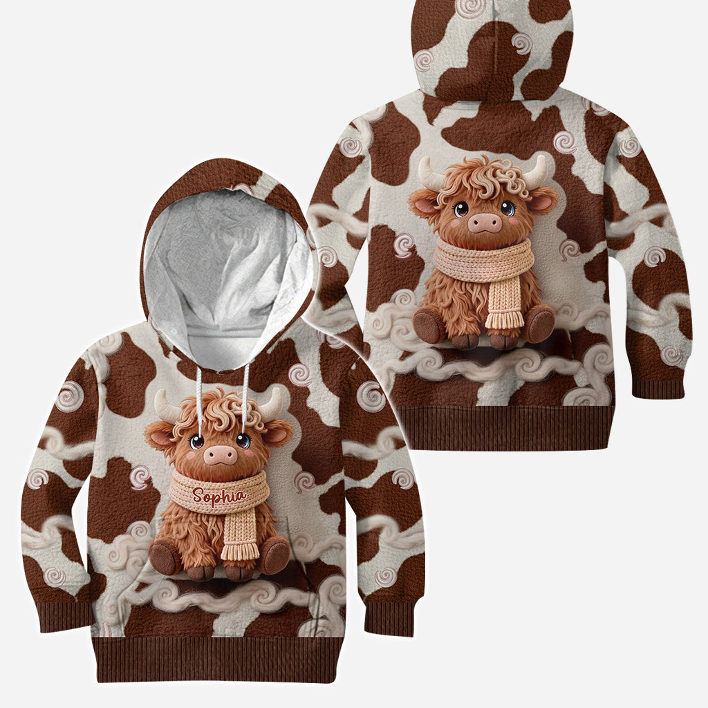 Cute Highland Cow - Personalized Highland Cow Hoodie and Leggings