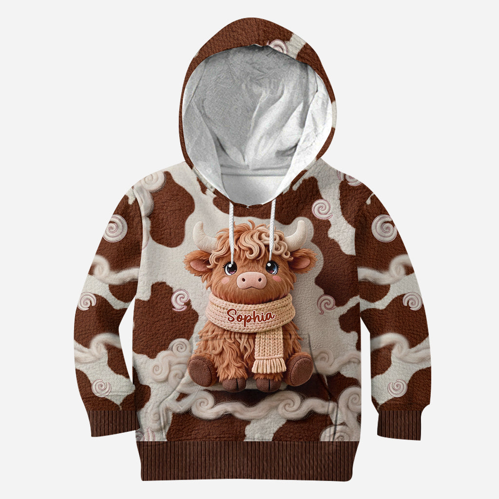 Cute Highland Cow - Personalized Highland Cow Hoodie and Leggings