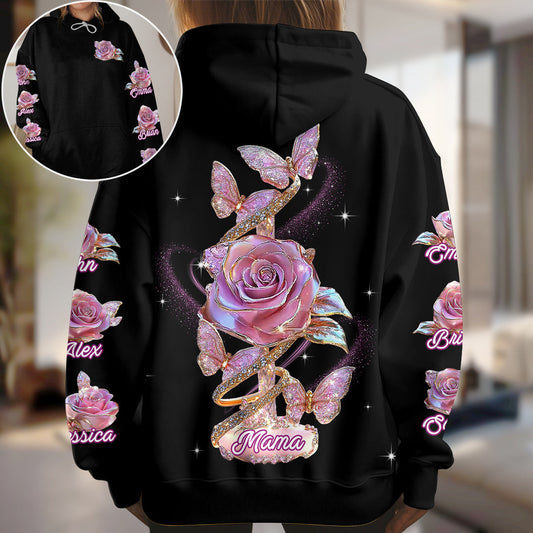 Flowers For Mom Grandma - Personalized Mother All Over Shirt
