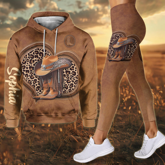 Cowgirl Boots - Personalized Cowgirl Hoodie and Leggings