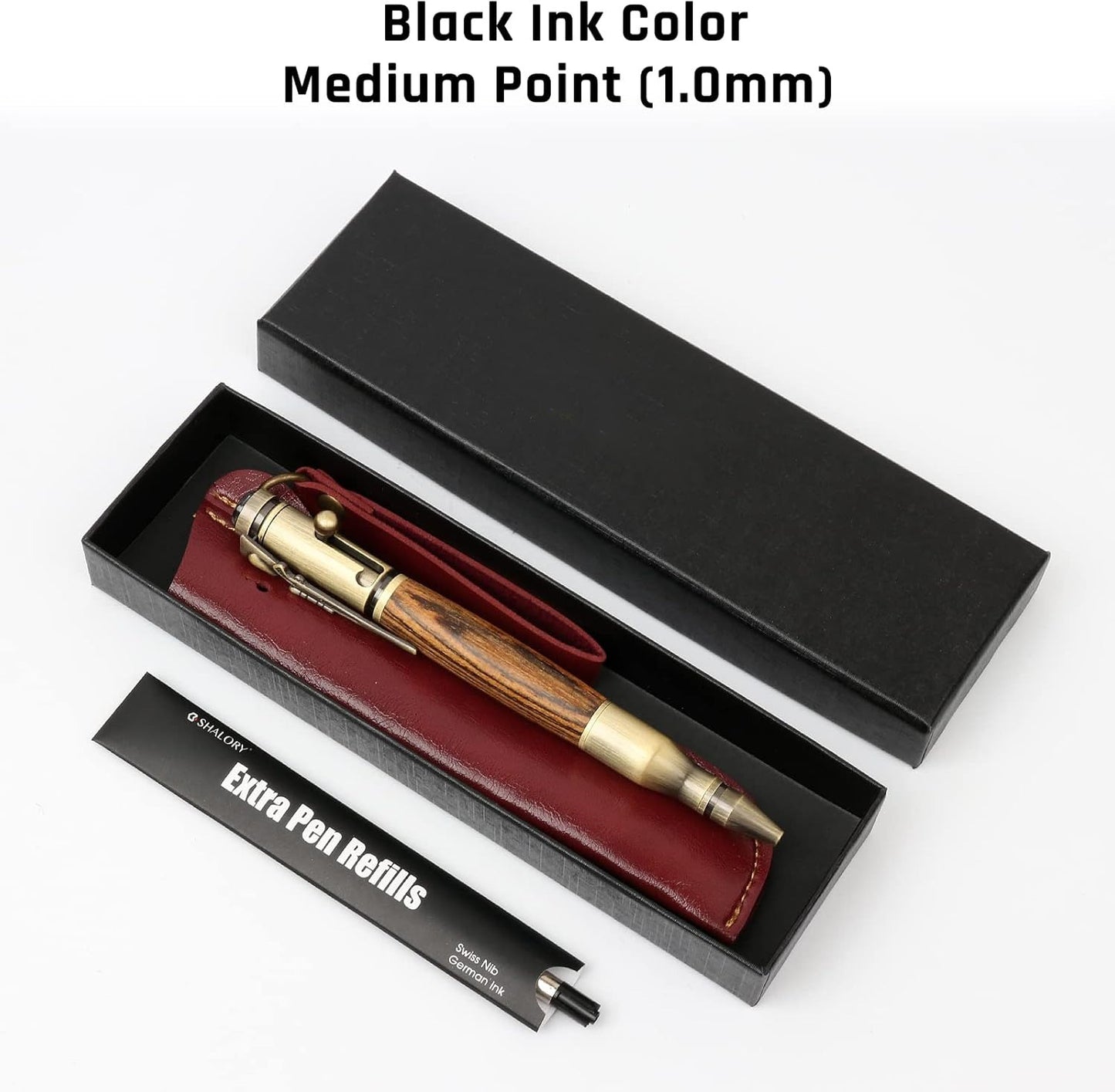 Bolt Action Pen with Compass & Extra Refill