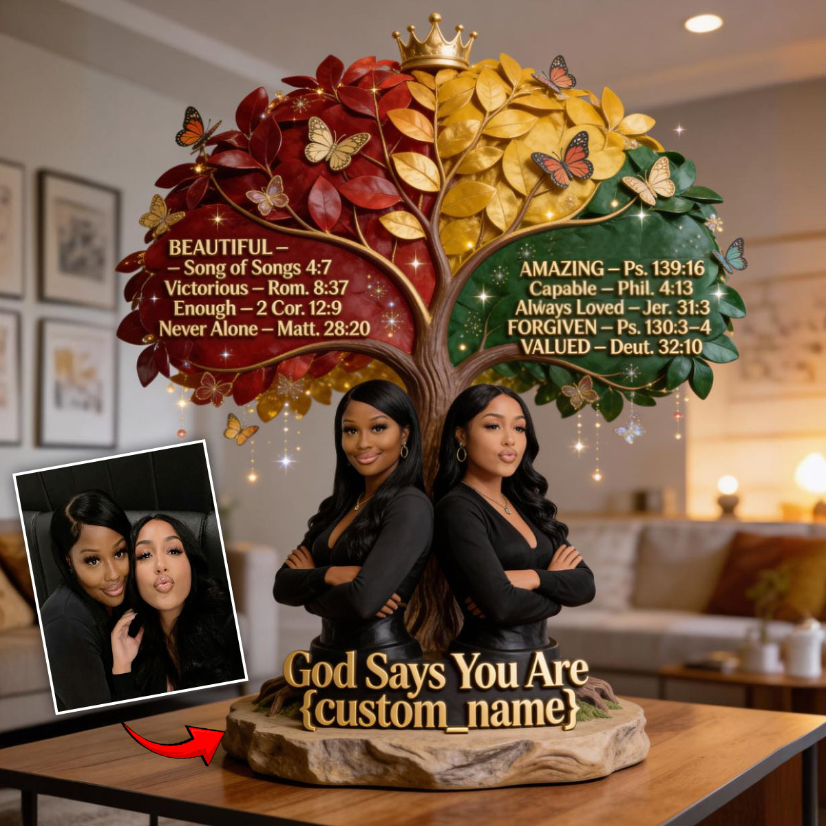 God Says You Are, Black History Month - Personalized African American Custom Shaped Acrylic Plaque
