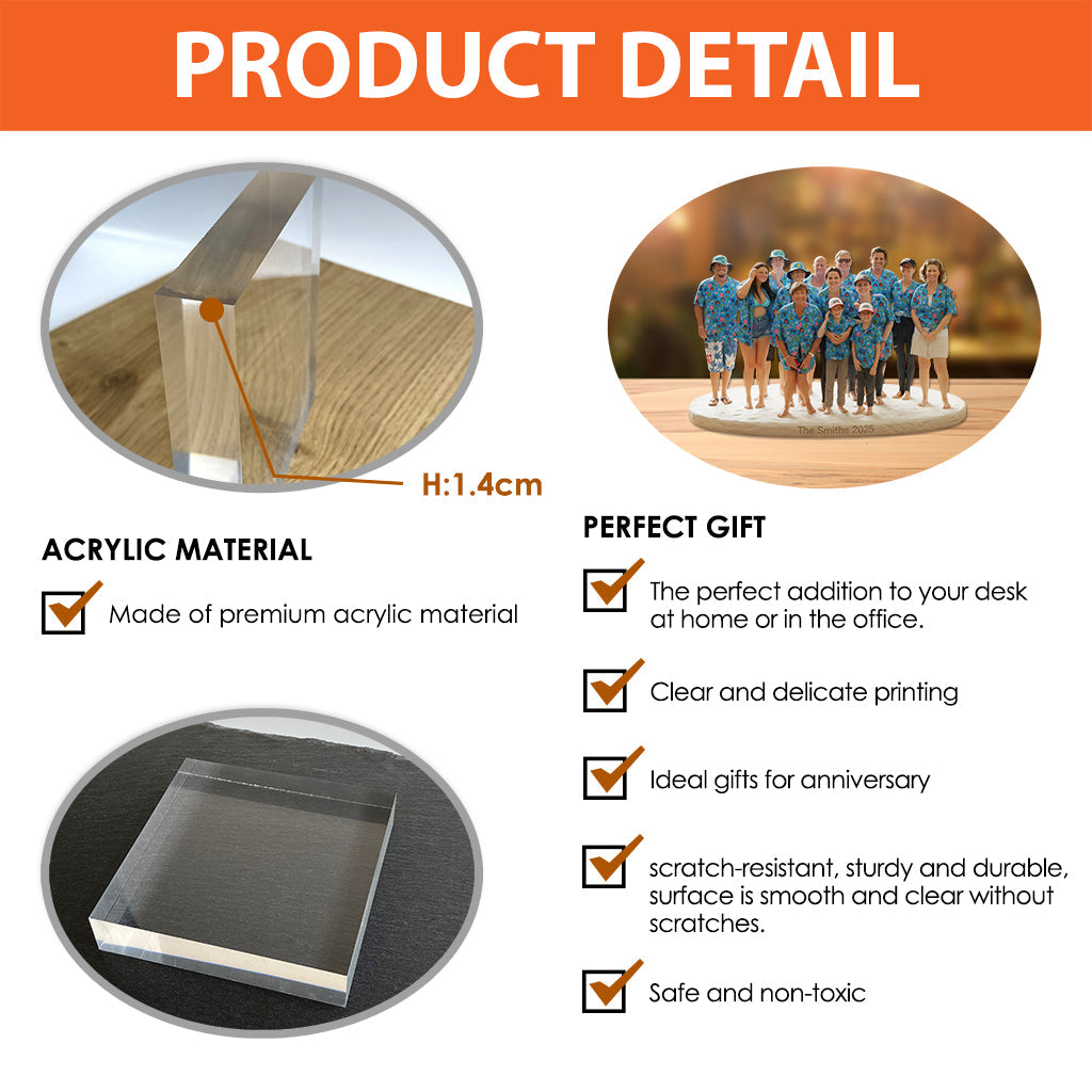 Custom From Any Photo - Personalized Family Custom Shaped Acrylic Plaque