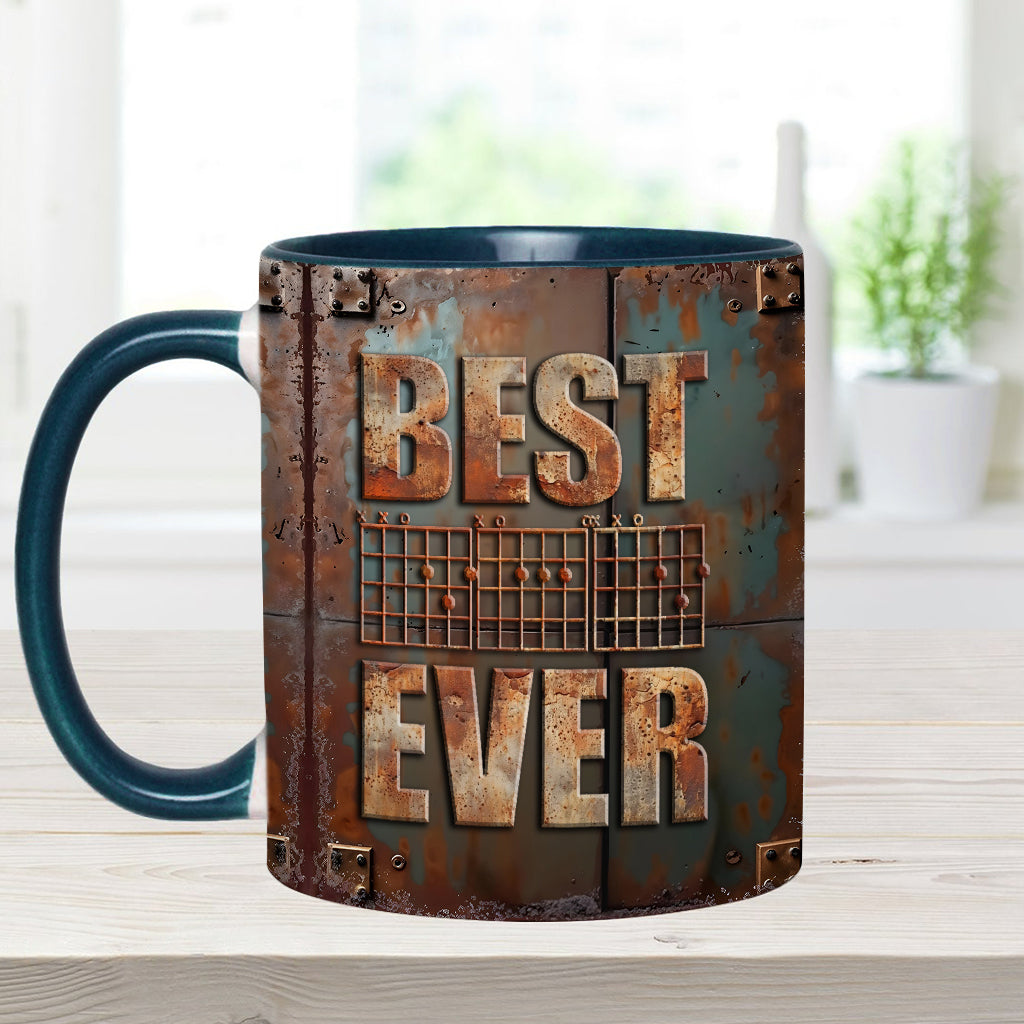 Best Guitar Dad Ever - Personalized Guitar Accent Mug