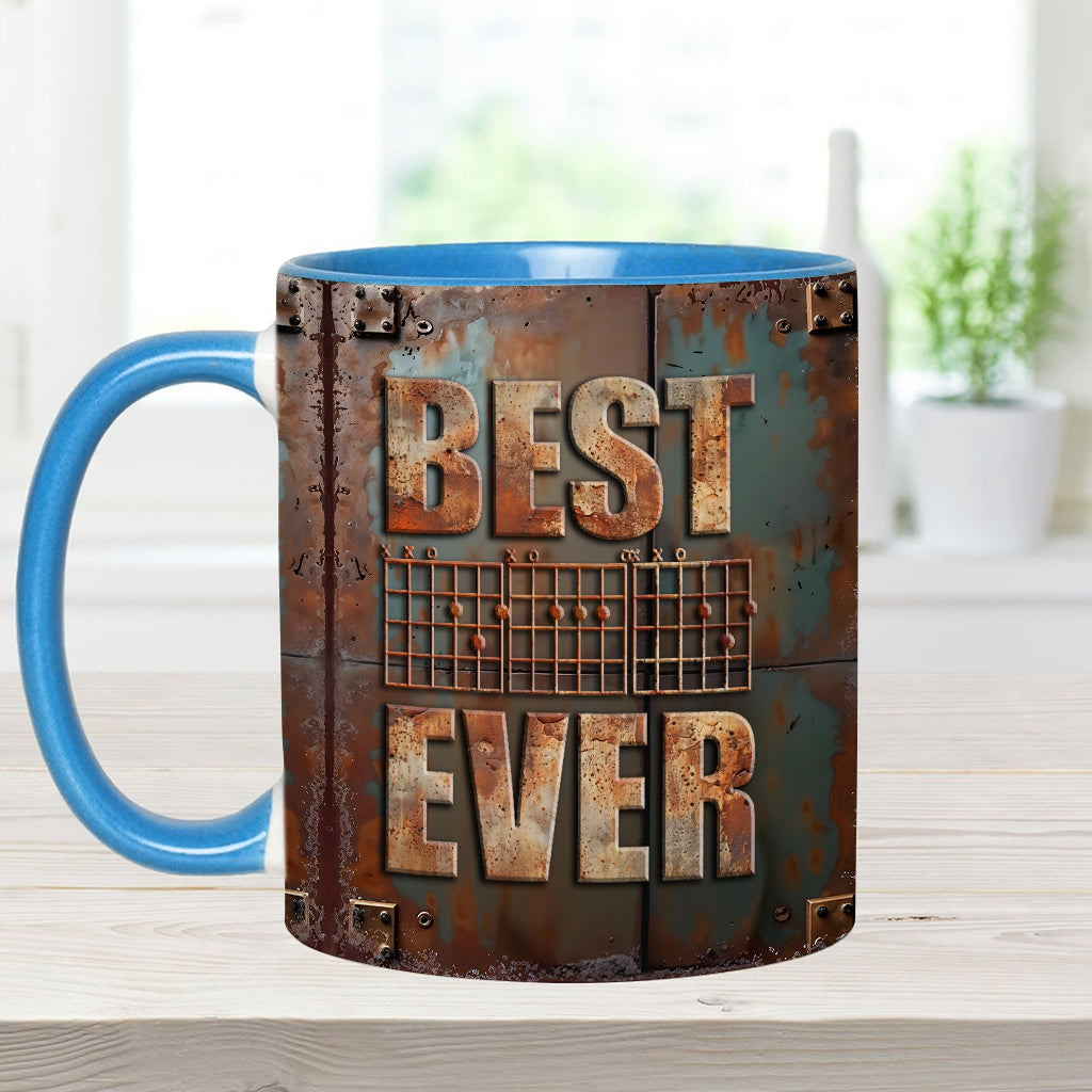 Best Guitar Dad Ever - Personalized Guitar Accent Mug