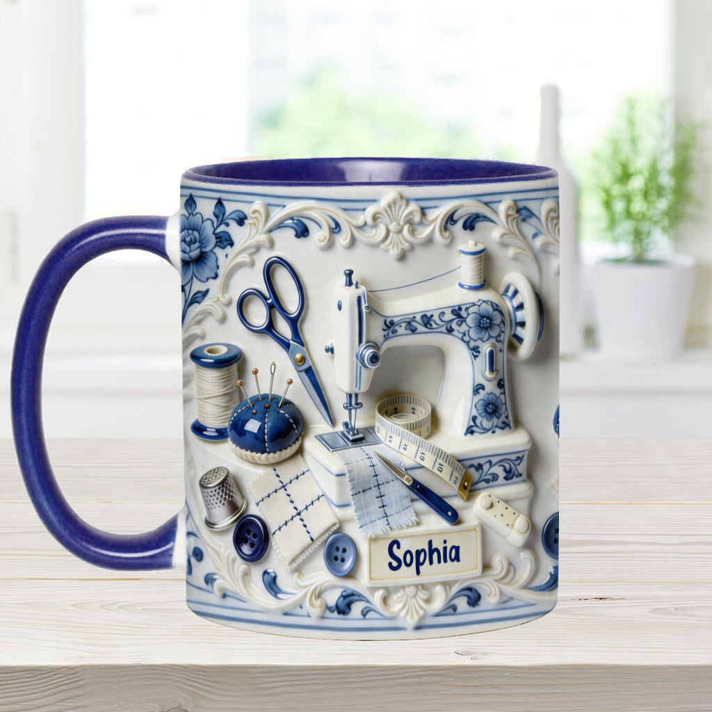 Love Sewing - Personalized Sewing Accent Mug