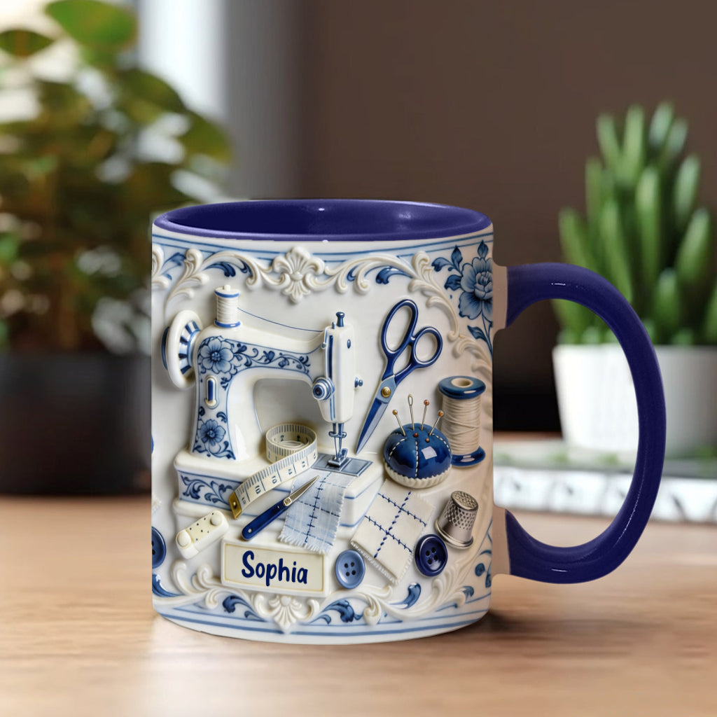 Love Sewing - Personalized Sewing Accent Mug