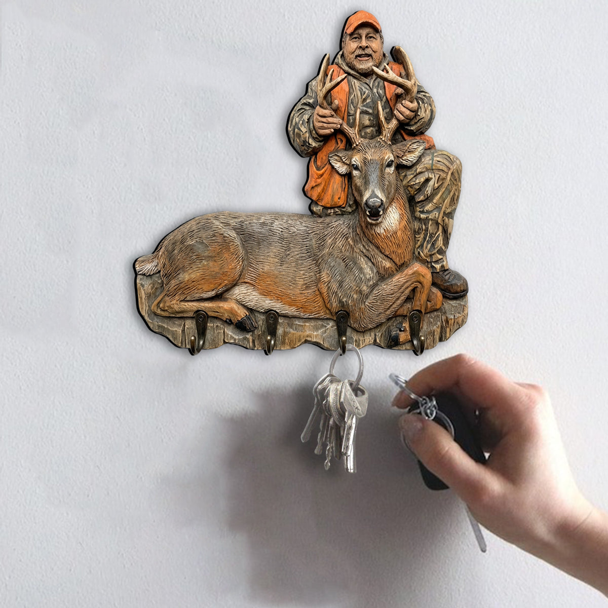 Custom From Any Photo - Personalized Hunting Custom Shaped Hanging Rack