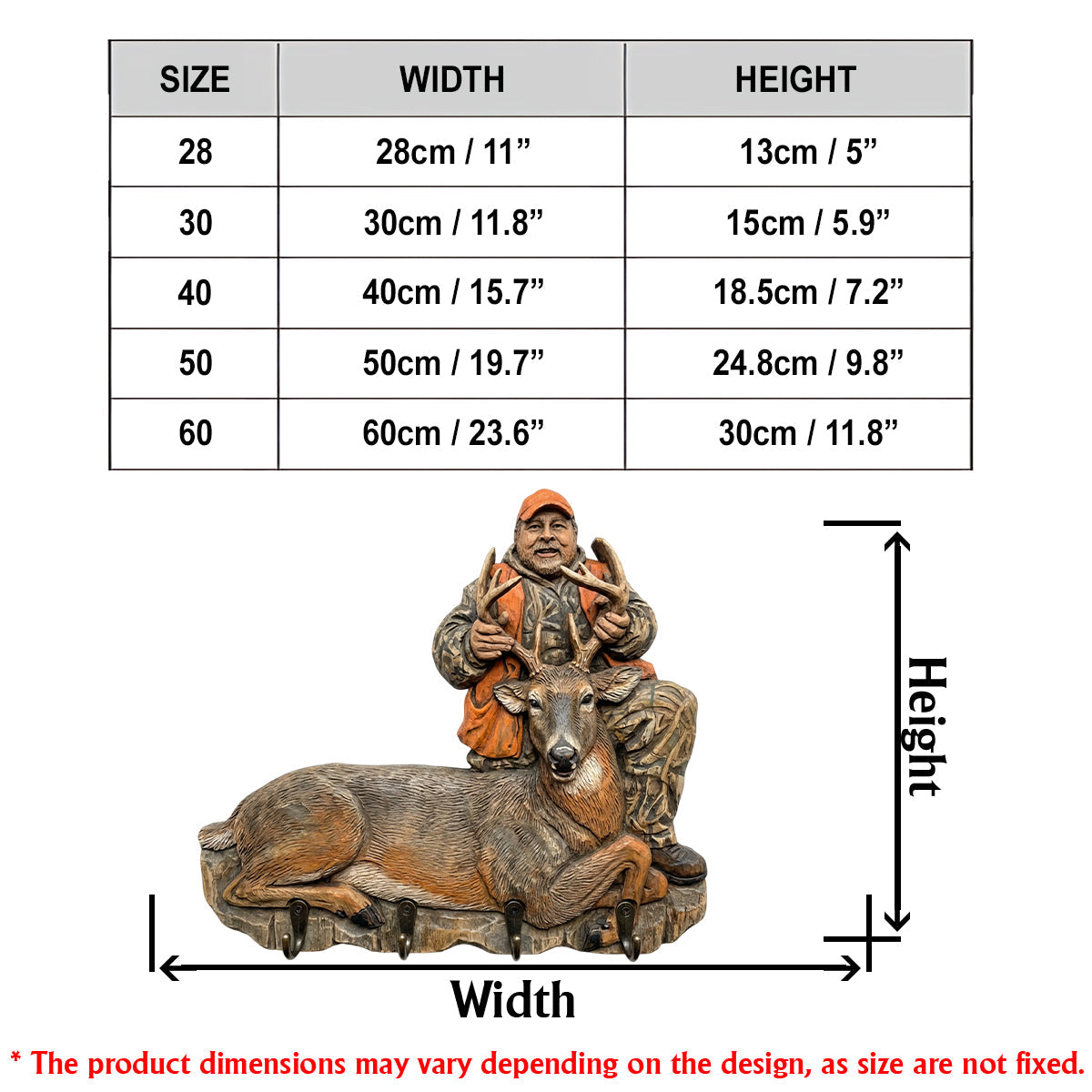 Custom From Any Photo - Personalized Hunting Custom Shaped Hanging Rack