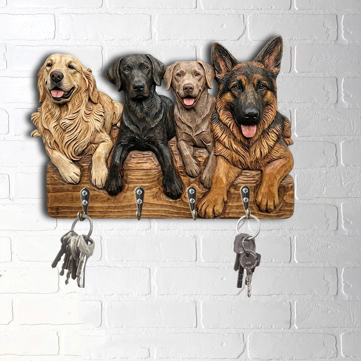 Custom From Any Photo Welcome Home - Personalized Dog Custom Shaped Hanging Rack