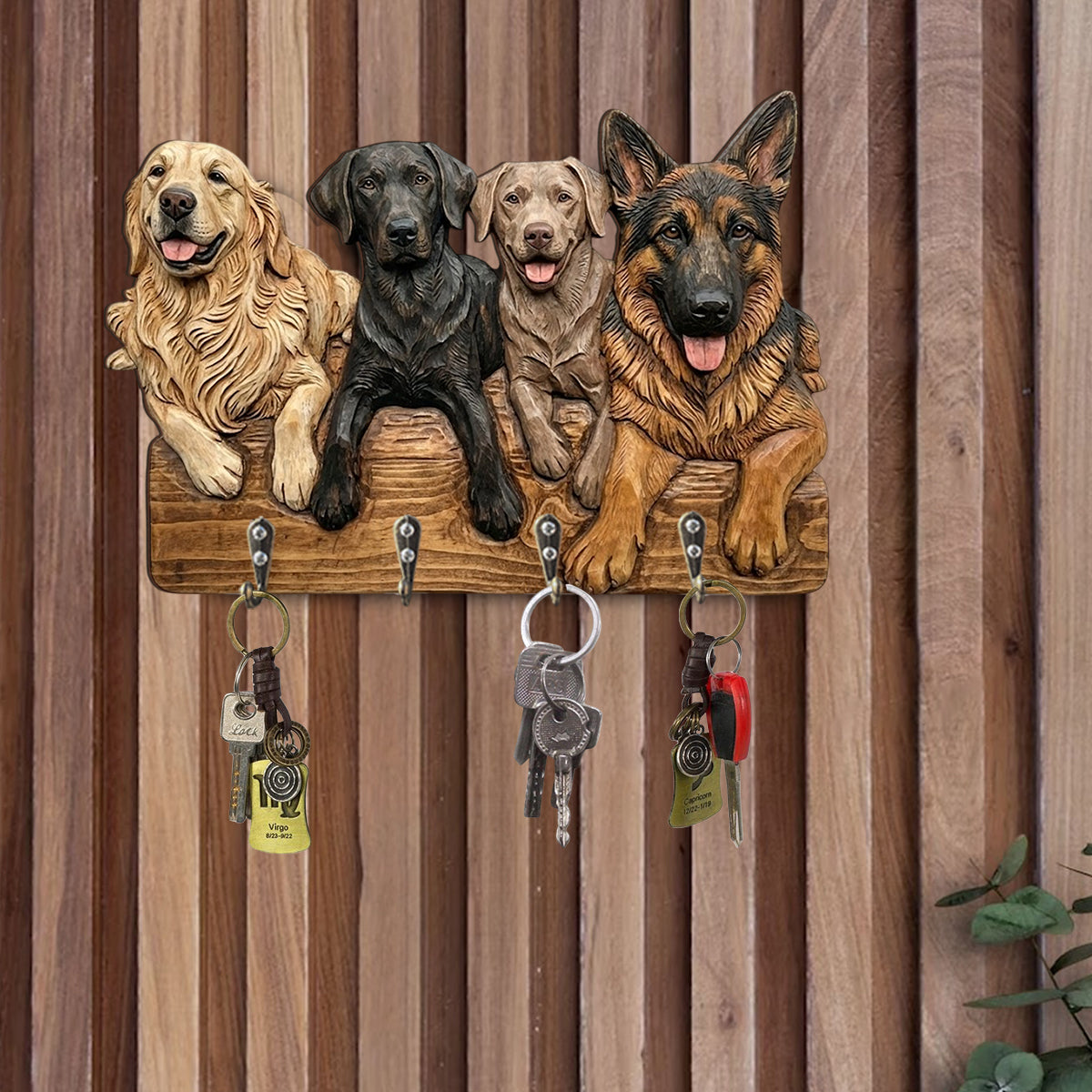 Custom From Any Photo Welcome Home - Personalized Dog Custom Shaped Hanging Rack