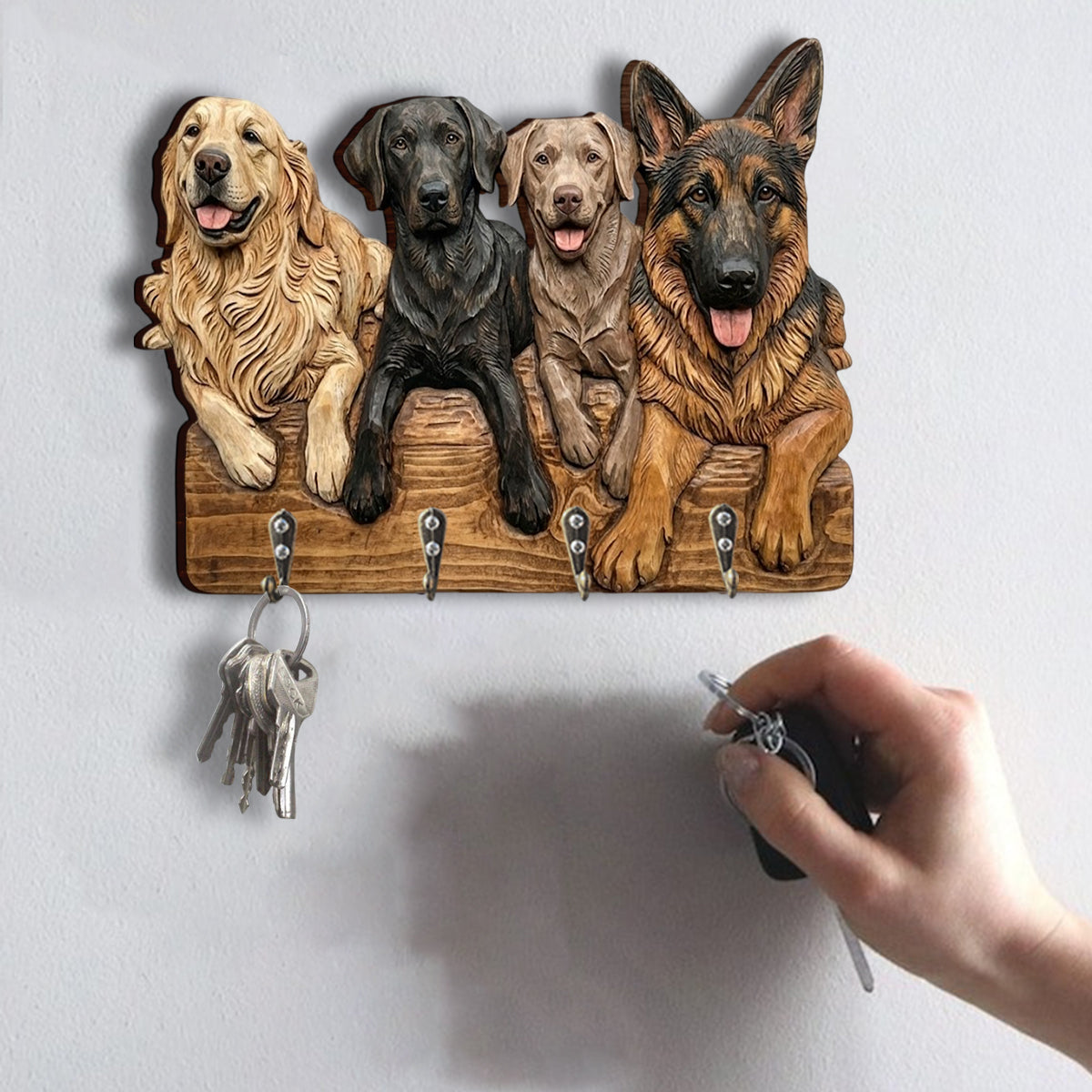 Custom From Any Photo Welcome Home - Personalized Dog Custom Shaped Hanging Rack