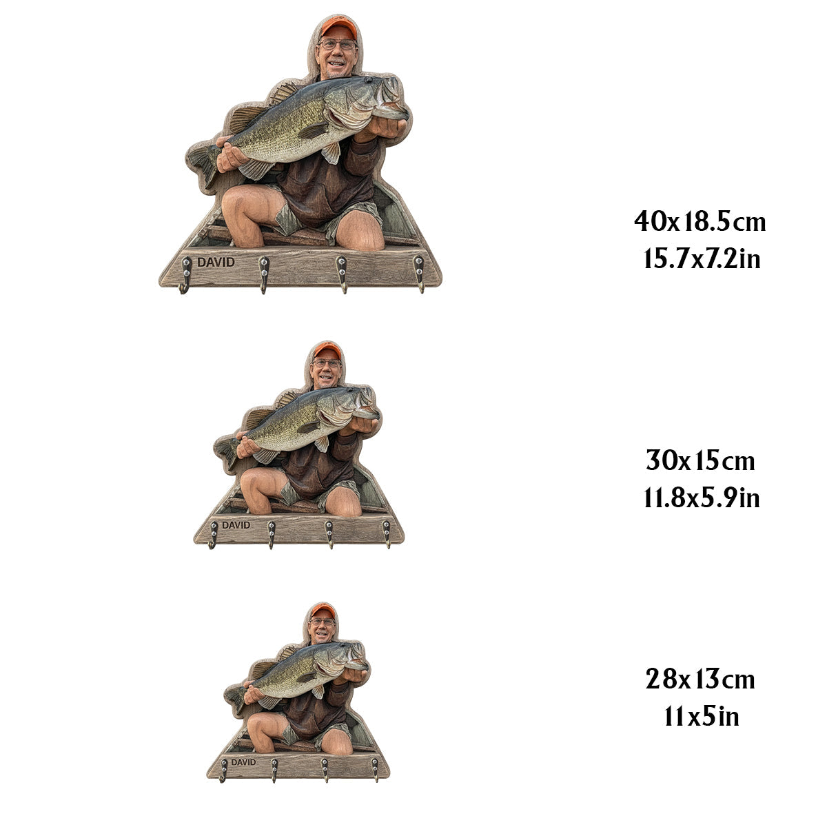 Support suspendu personnalisé à partir de n'importe quelle photo - Support de pêche sur mesure