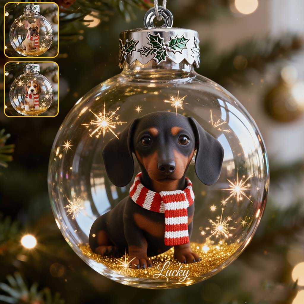 I Love My Dog - Personalized Dog Ornament