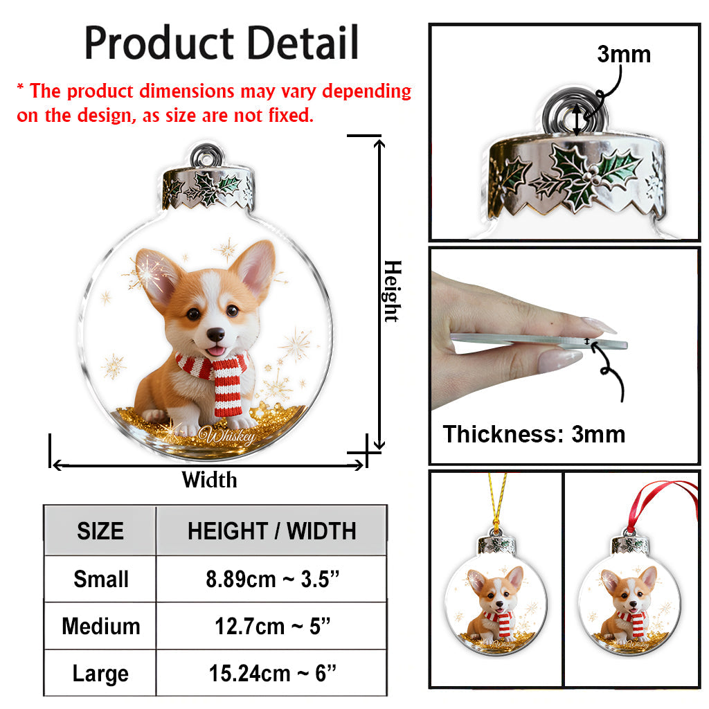 I Love My Dog - Personalized Dog Ornament