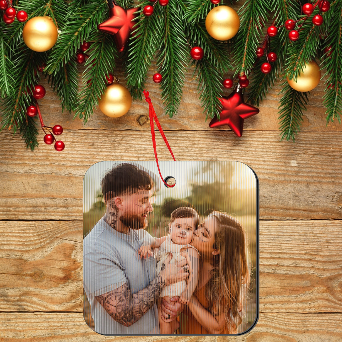 Happy Family - Personalized Family Lenticular Ornament