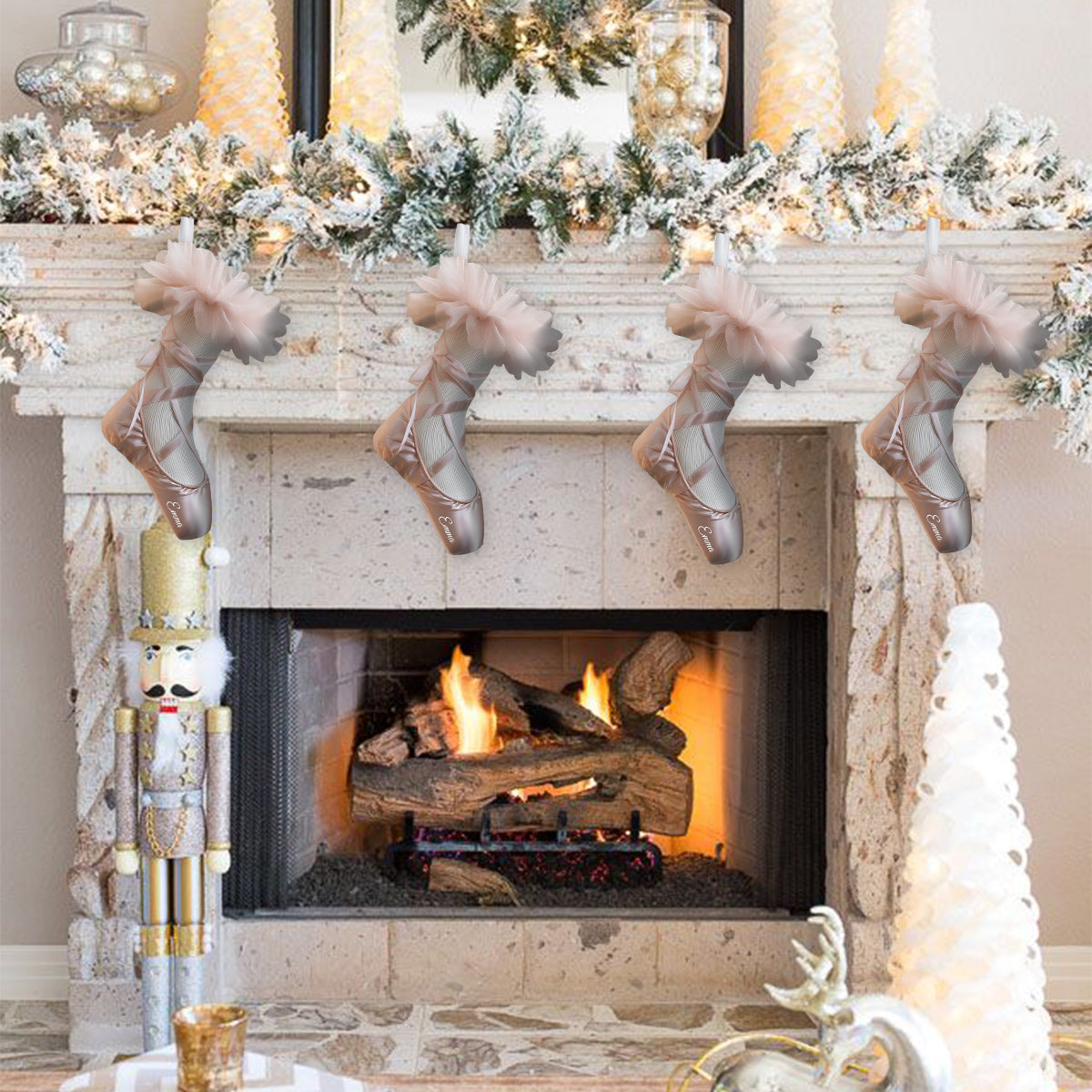 Perfect Gift For Ballet Lovers - Personalized Ballet Shaped Christmas Stocking