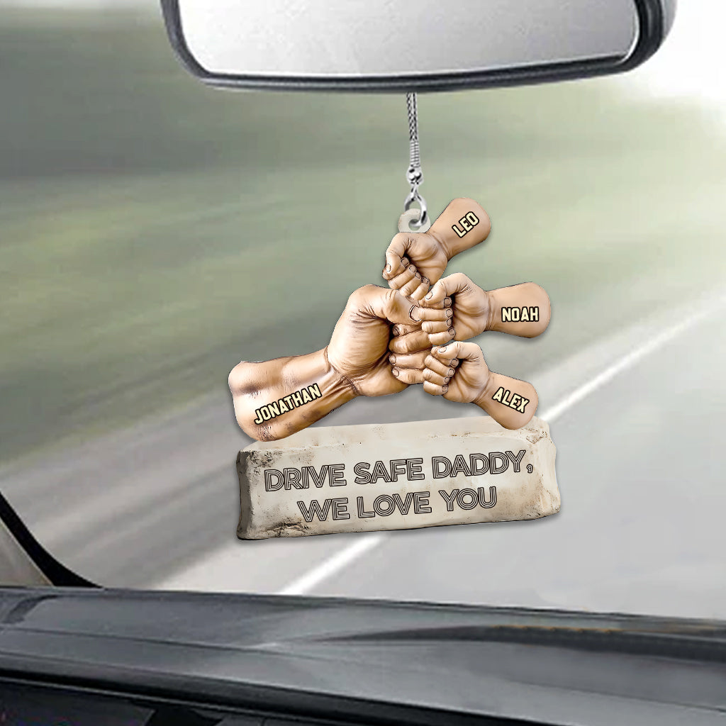 Daddy's Team - Personalized Father Car Ornament