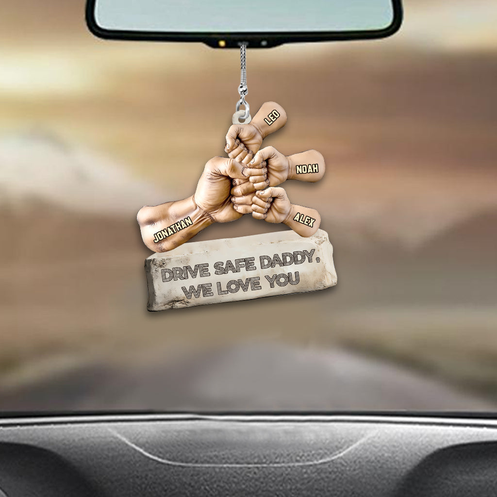 Daddy's Team - Personalized Father Car Ornament