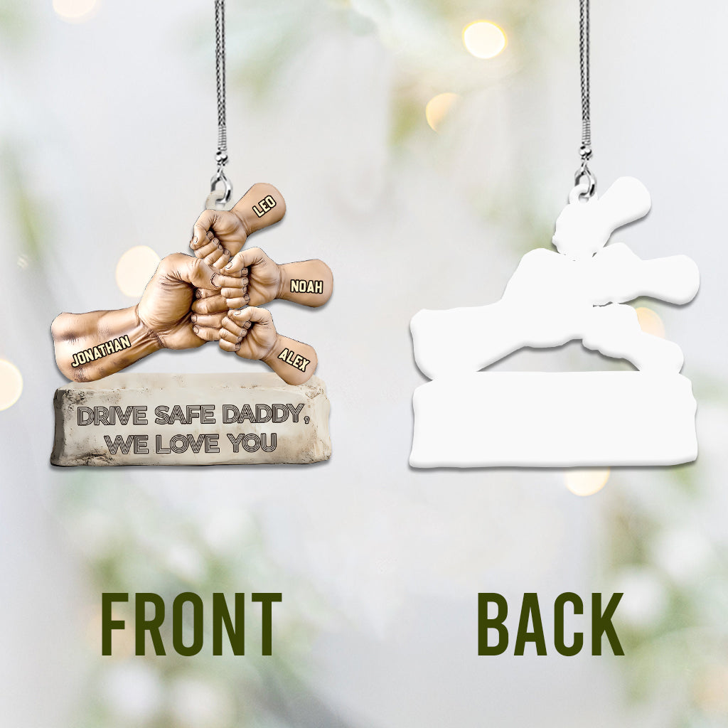 Daddy's Team - Personalized Father Car Ornament