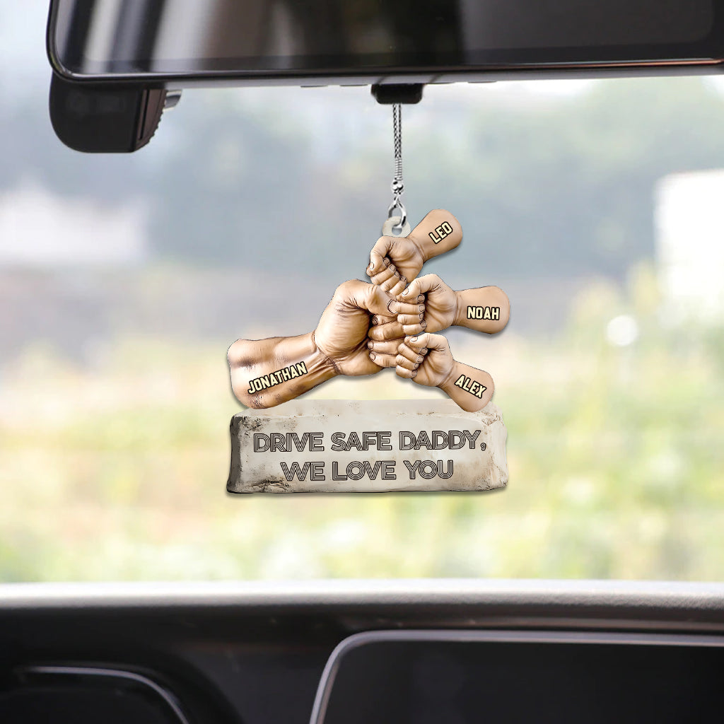 Daddy's Team - Personalized Father Car Ornament