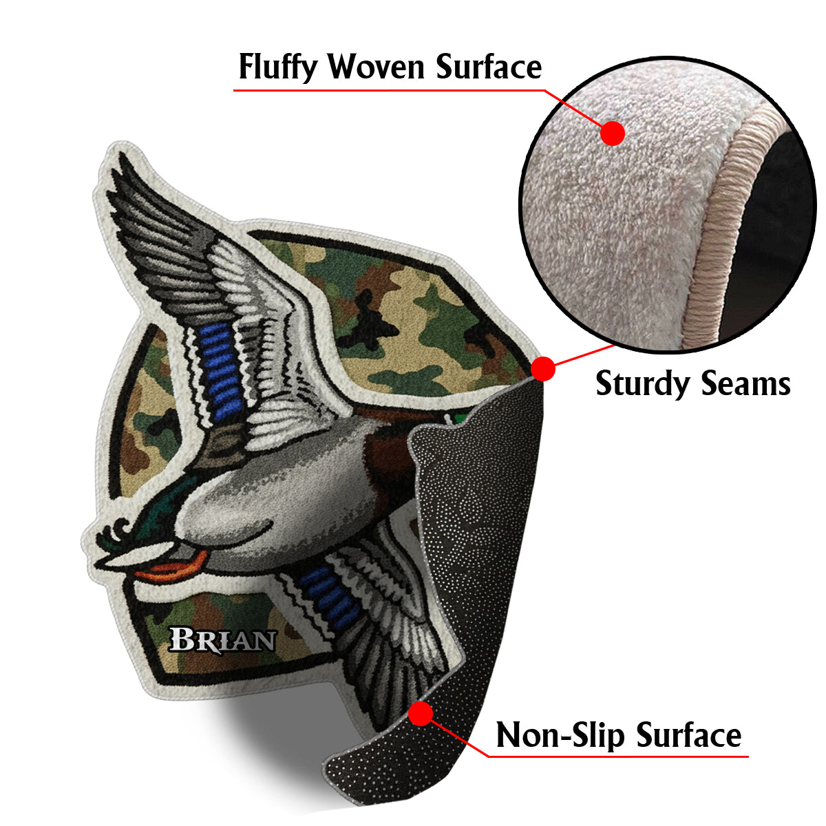 Love Hunting - Personalized Hunting Non-Slip Tufted Rug