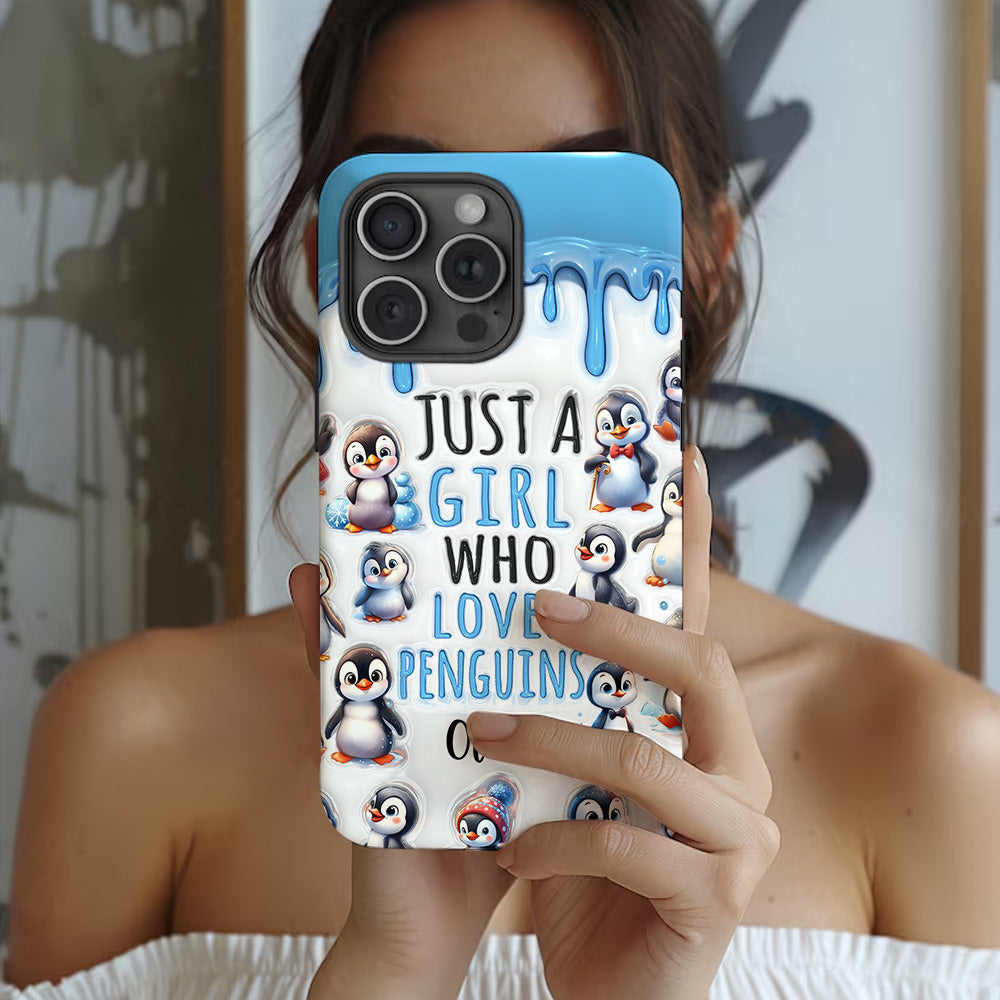 Just A Girl Who Loves Penguins - Personalized Penguin Lover Full Print Phone Case