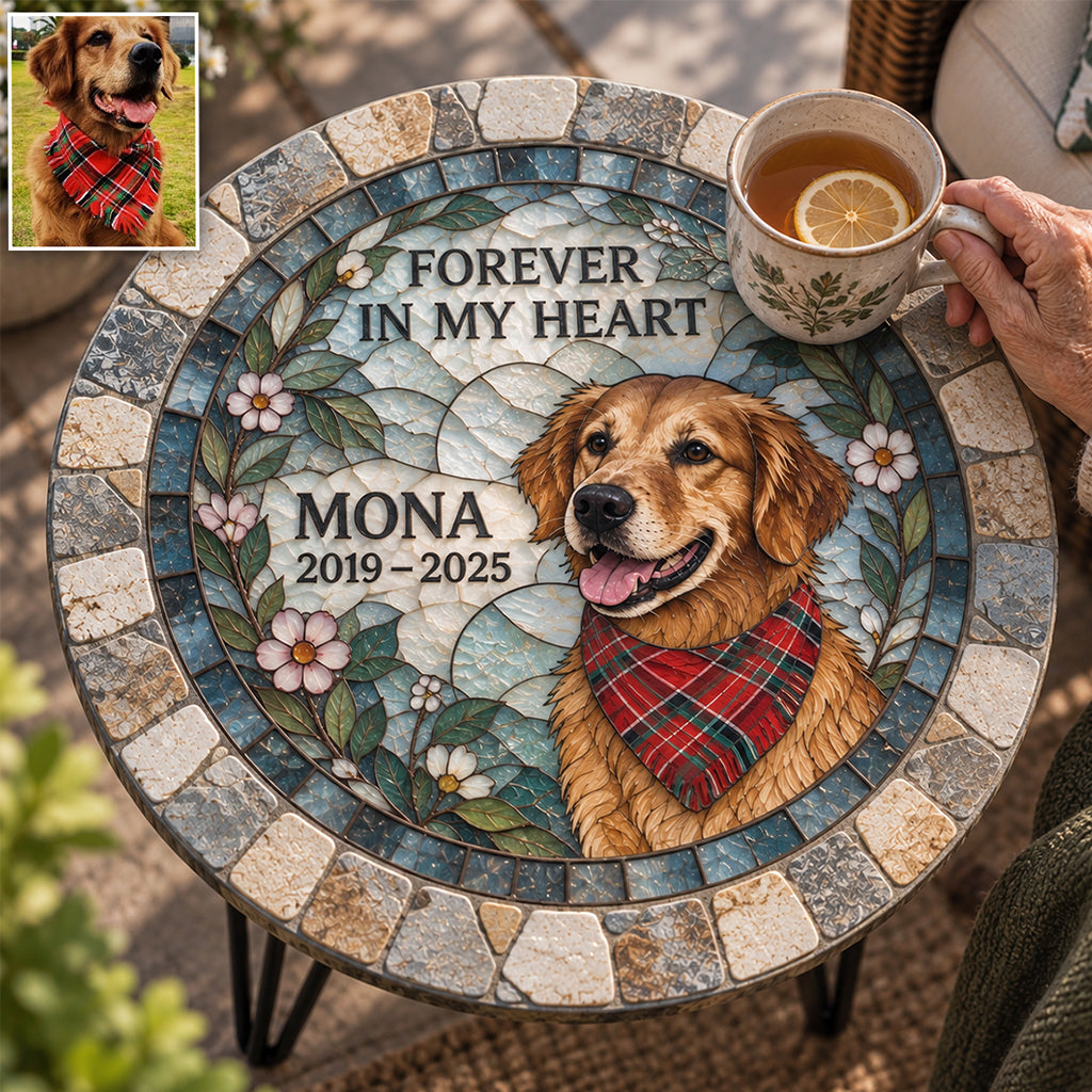 In Loving Memory - Personalized Dog Table Custom Shape