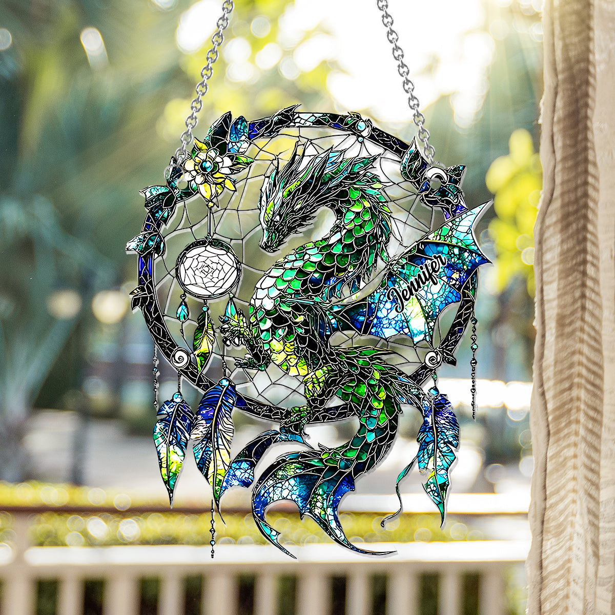 Mystical Dragon - Personalized Dragon Window Hanging Suncatcher Ornament