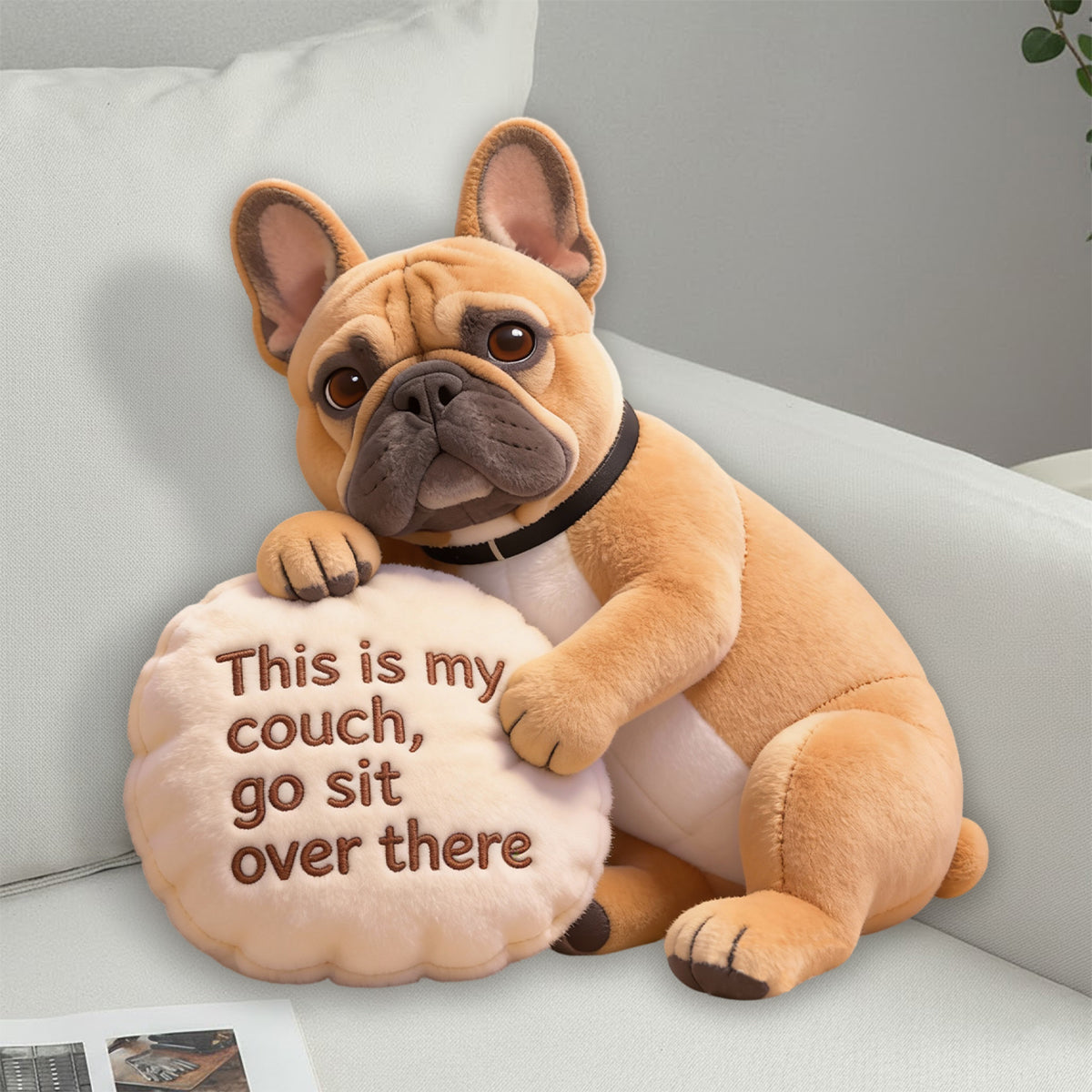 This Is My Couch - Personalized Dog Faux Fur Shaped Pillow