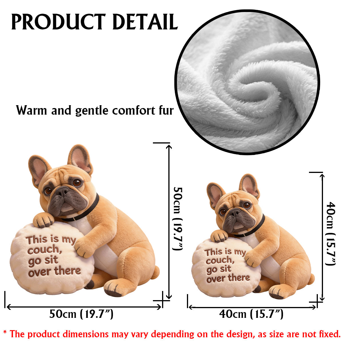 This Is My Couch - Personalized Dog Faux Fur Shaped Pillow