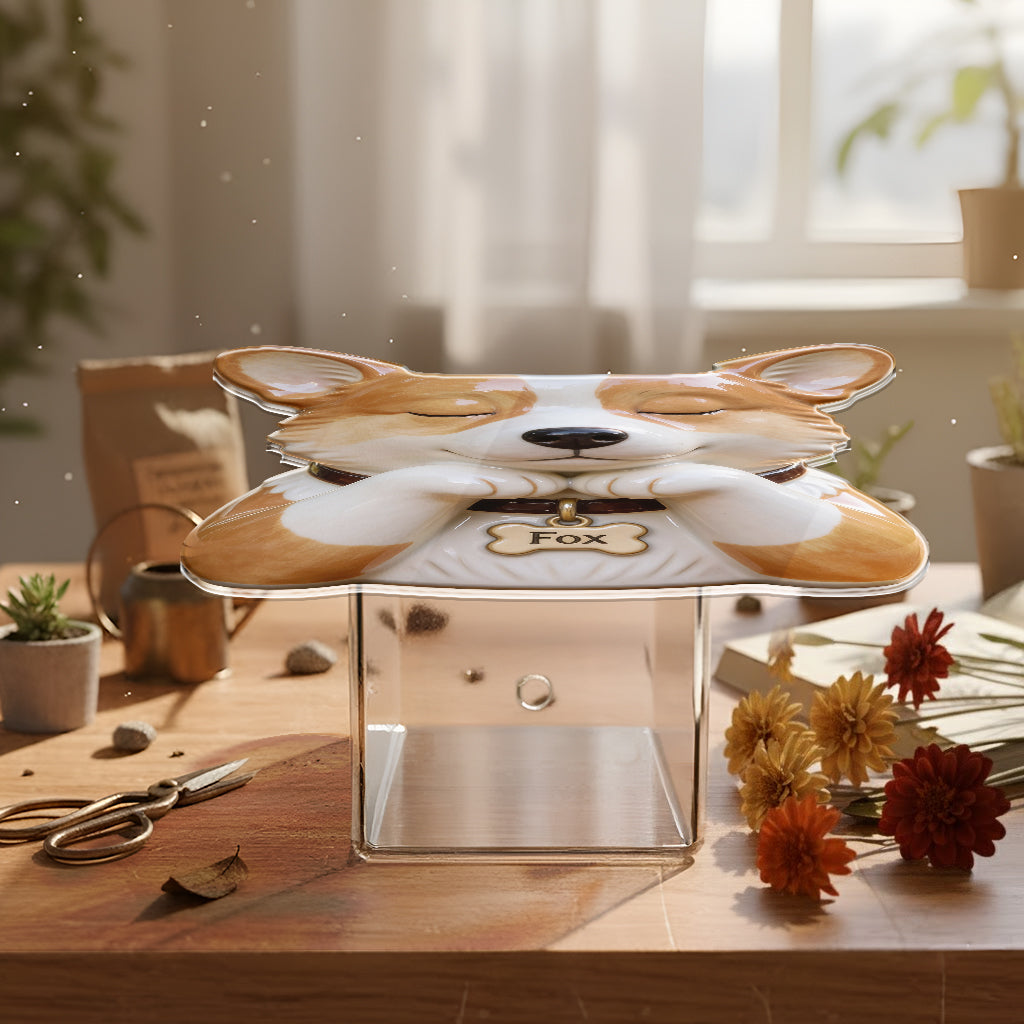 Cute Puppy Planter - Personalized Dog Acrylic Pot