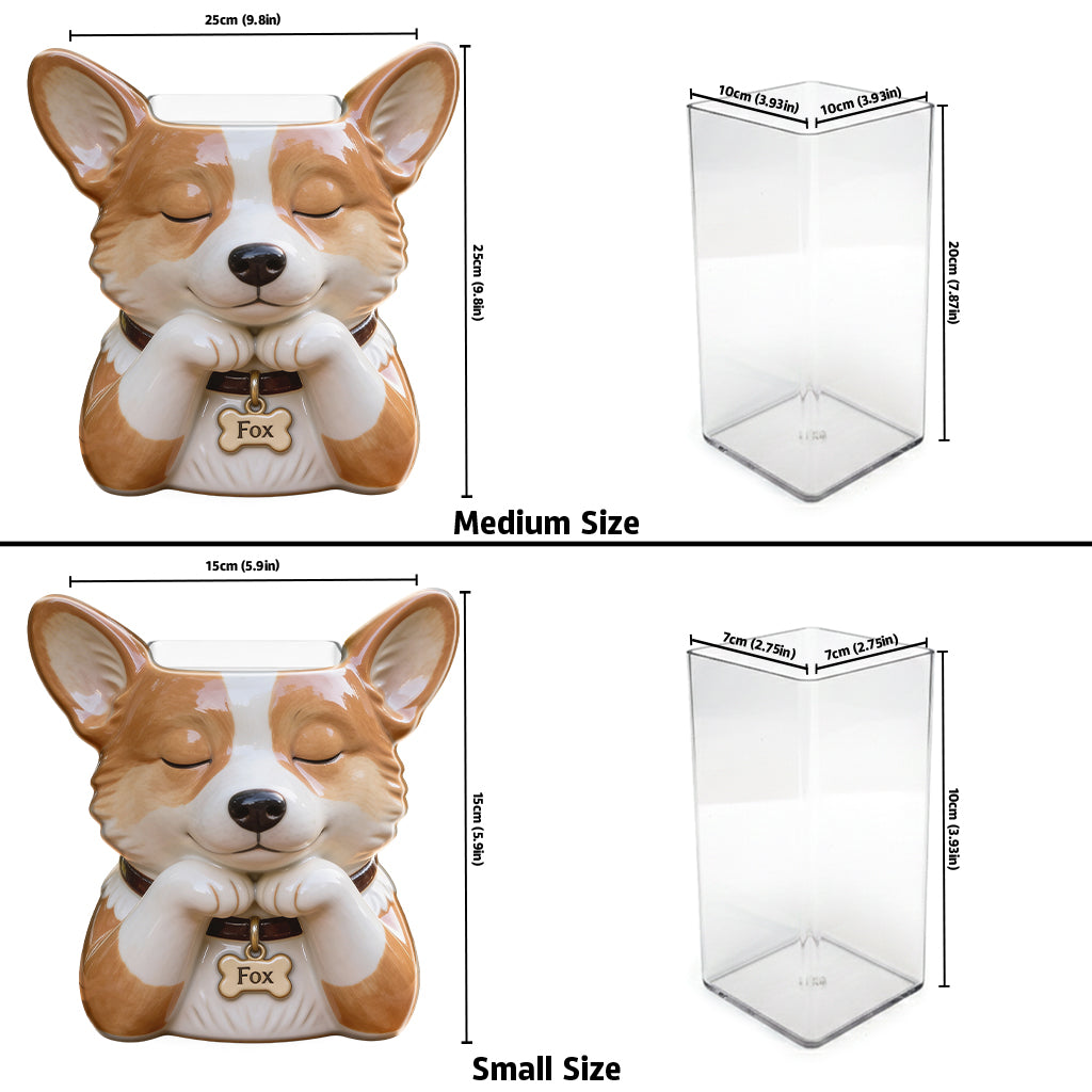 Cute Puppy Planter - Personalized Dog Acrylic Pot