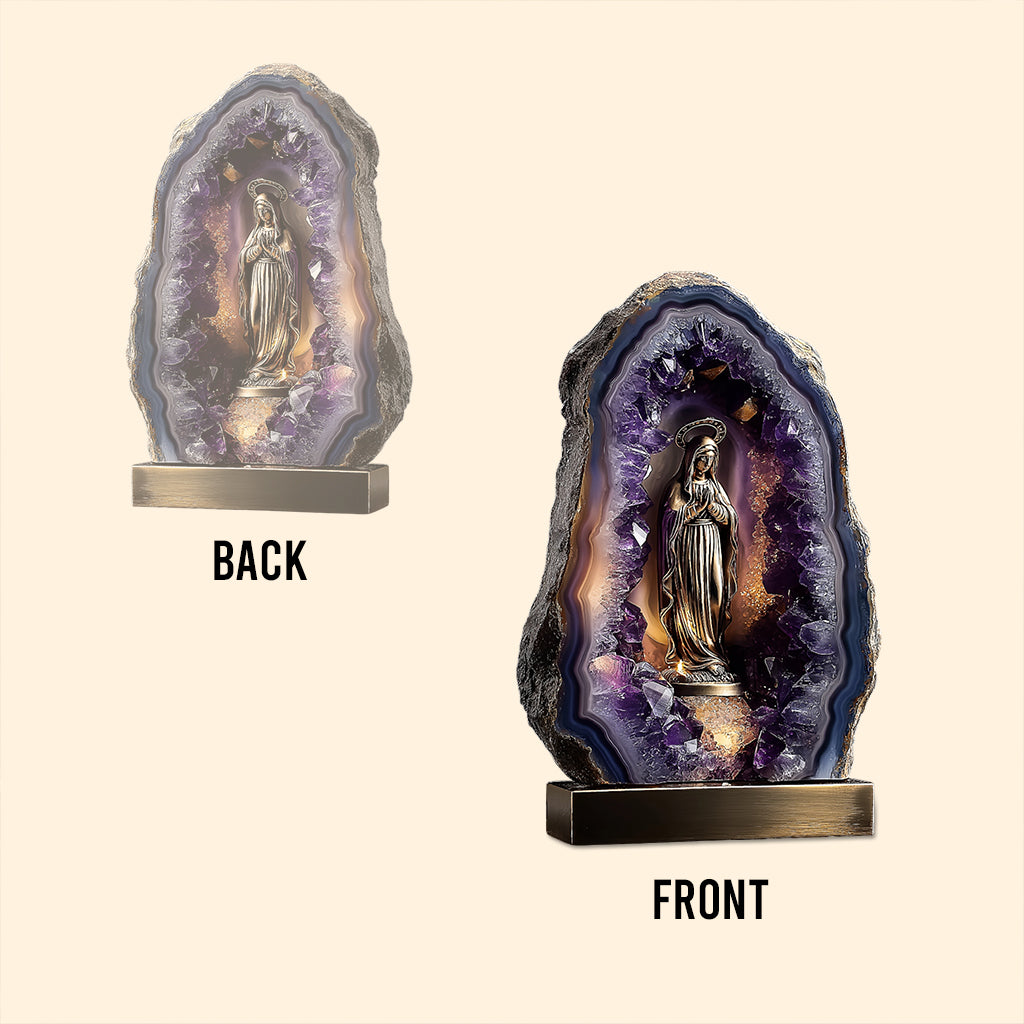 Amethyst Style Mother Mary - Personalized Christian Custom Shaped Acrylic Plaque