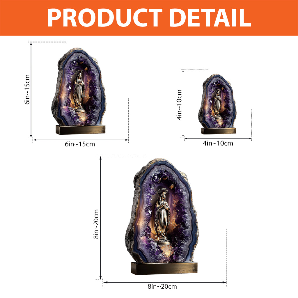 Amethyst Style Mother Mary - Personalized Christian Custom Shaped Acrylic Plaque