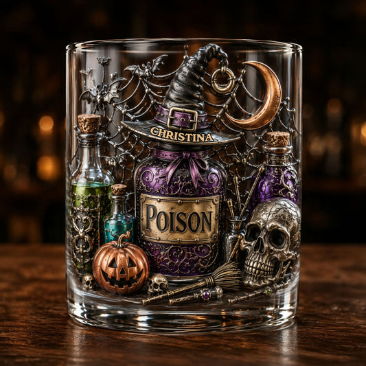 Poison - Verre à Whisky Sorcière Personnalisé