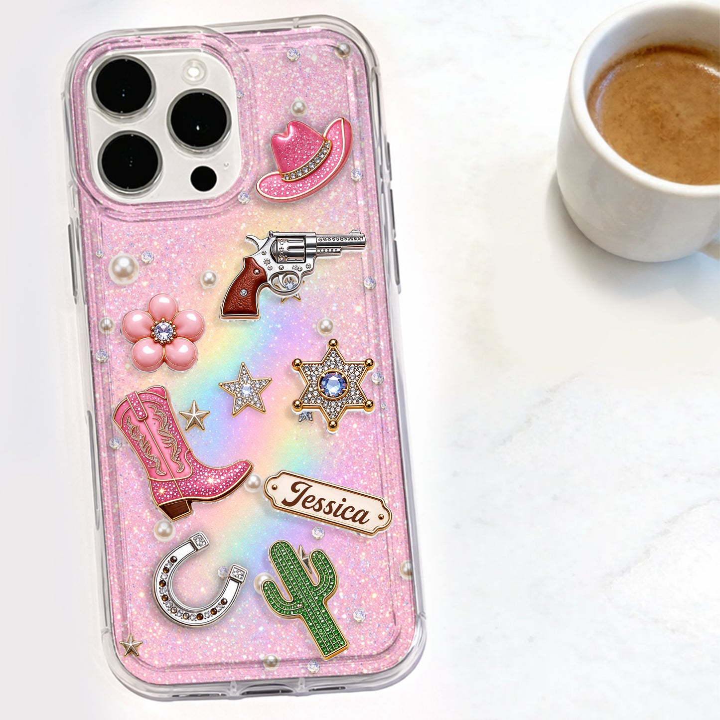 Western Cowgirl - Personalized Cowgirl Shaker Phone Case