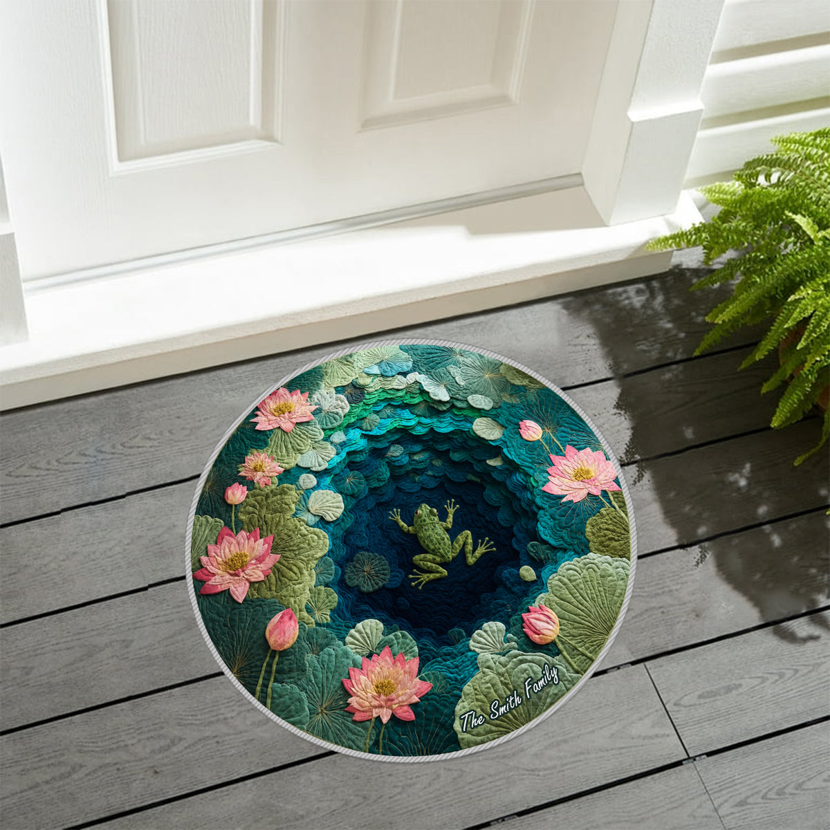 Love Frog - Personalized Frog Non-Slip Tufted Rug