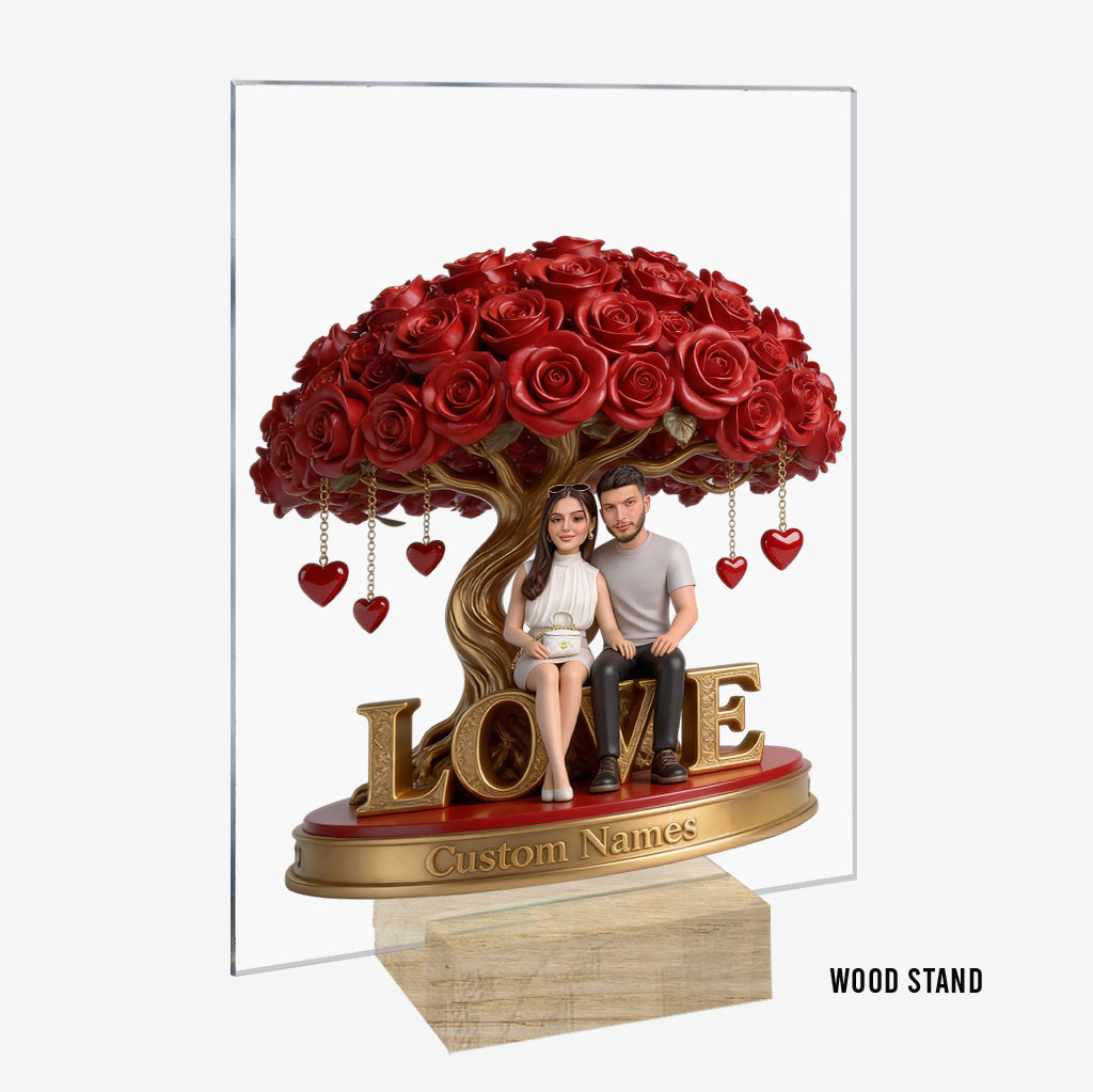 You And Me - Personalized Couple Custom Shaped Acrylic Plaque