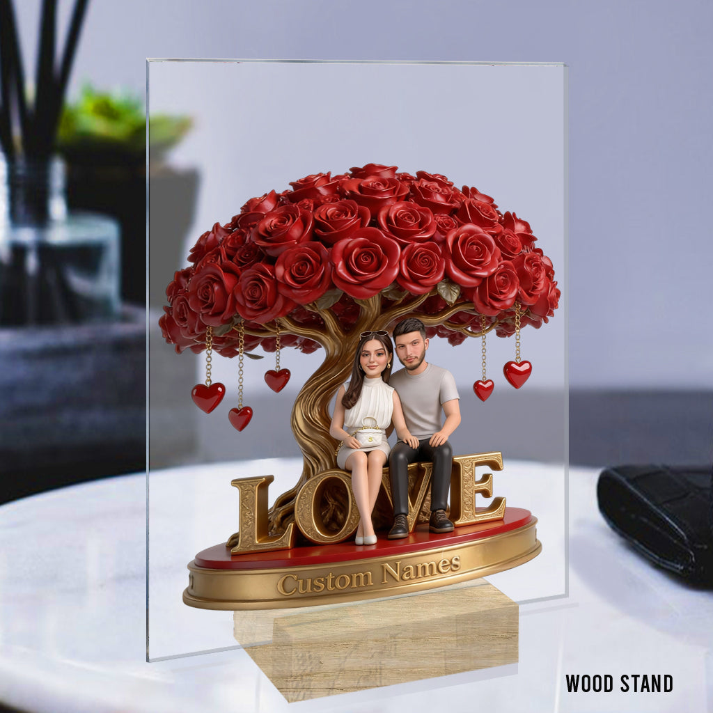 You And Me - Personalized Couple Custom Shaped Acrylic Plaque